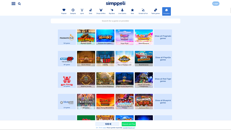 Sviluppatori di giochi desktop Simppeli Casino