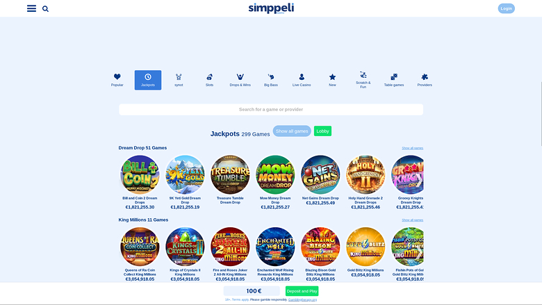 Jackpot desktop del casinò semplice