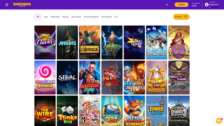 Jeux de casino Simsinos pour ordinateur