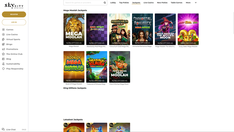 SkyCity Casino Desktop-Jackpot