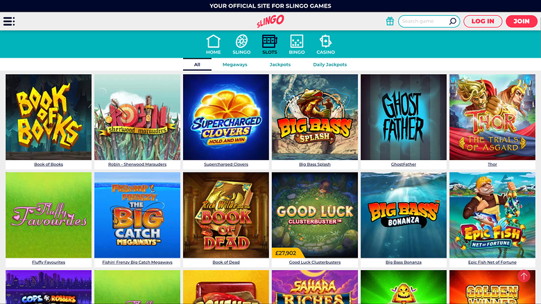 Slingo Casino Desktop-Spiele