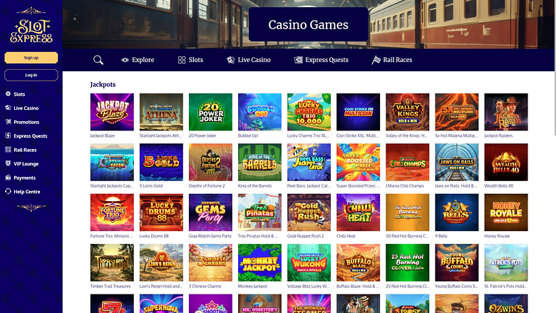 Jackpot de escritorio de Slot Express Casino