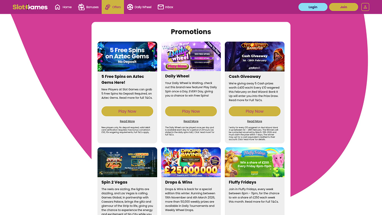 Promozioni per giochi di slot da casinò desktop