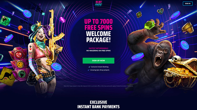 Slot Hype Casino Desktop-Startseite