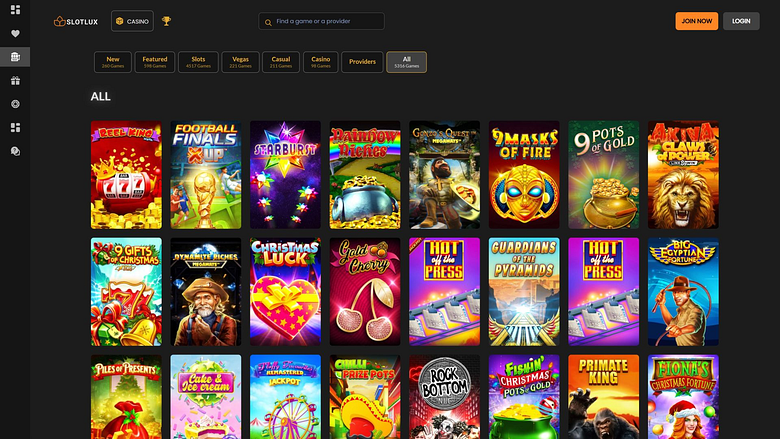 Jogos de cassino Slot Lux para computador