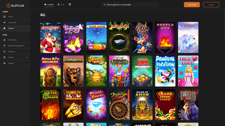 Jeux de Slot Lux Casino sur ordinateur