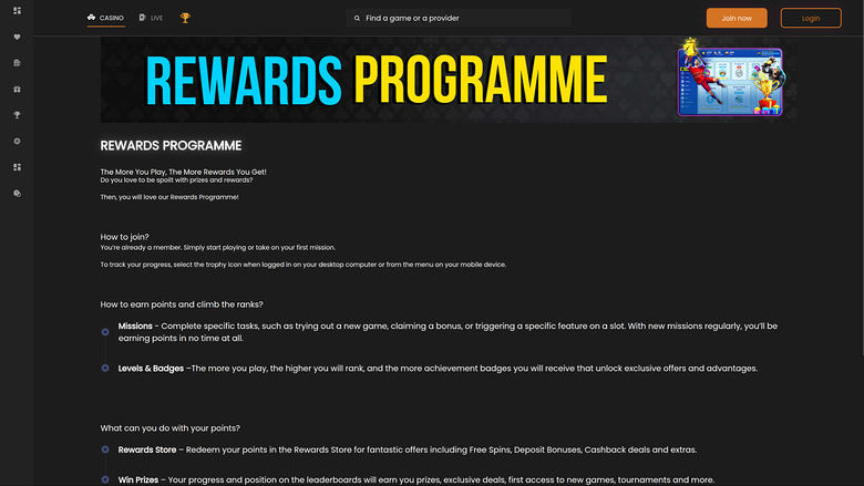 Récompenses de Slot Lux Casino sur ordinateur