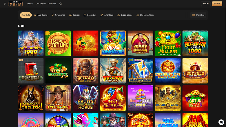 Jeux sur bureau de SlotMafia Casino