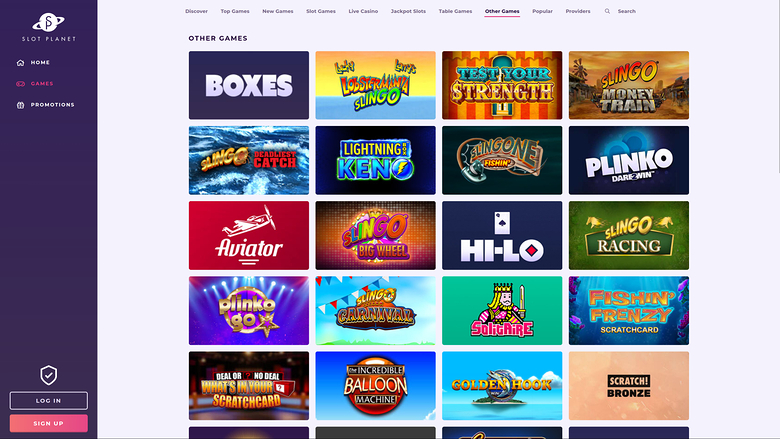 Slot Planet Casino Desktop Other Games