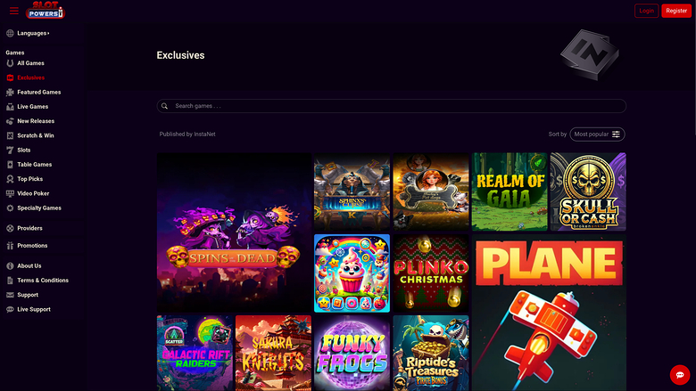 Esclusivi desktop di Slot Powers Casino