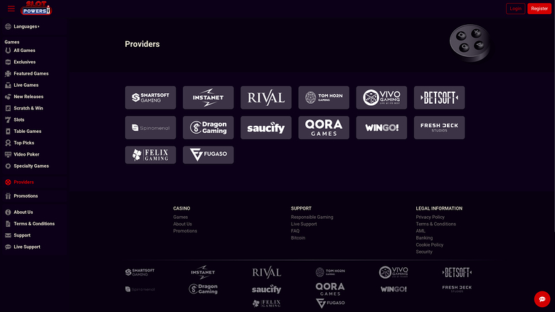 Sviluppatori di giochi desktop di Slot Powers Casino