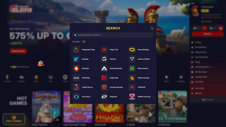 Slota Casino Desktop Game Developers