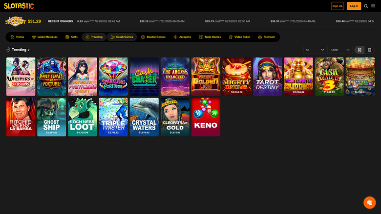 Tendances de bureau de Slotastic Casino