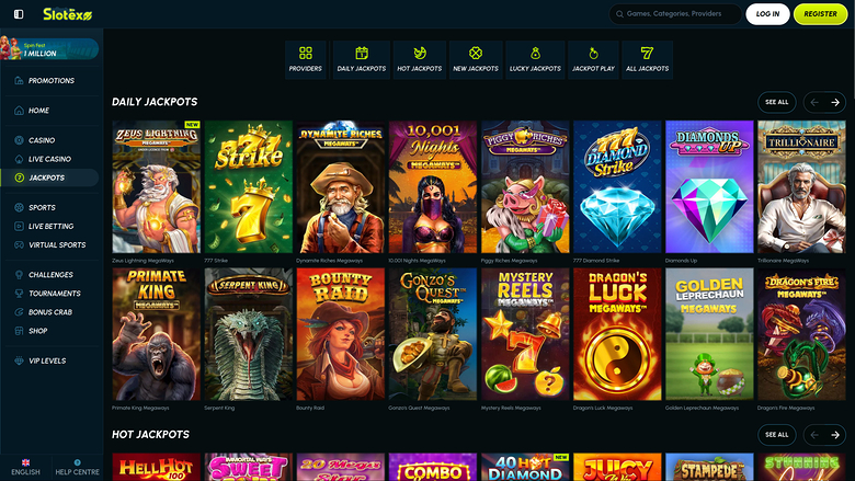 Bote de escritorio de Slotexo Casino