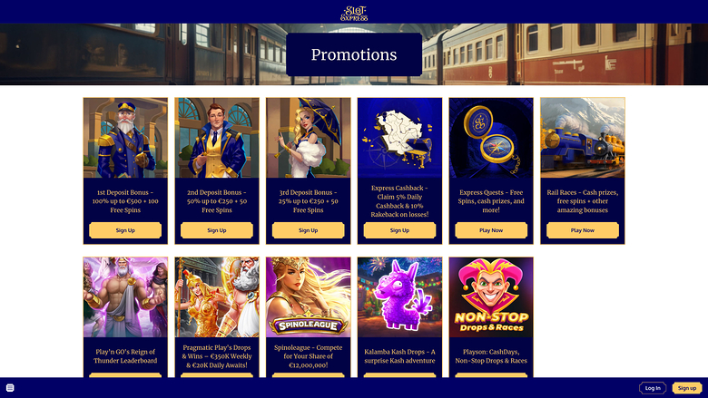 Slot Express Casino-Aktionen