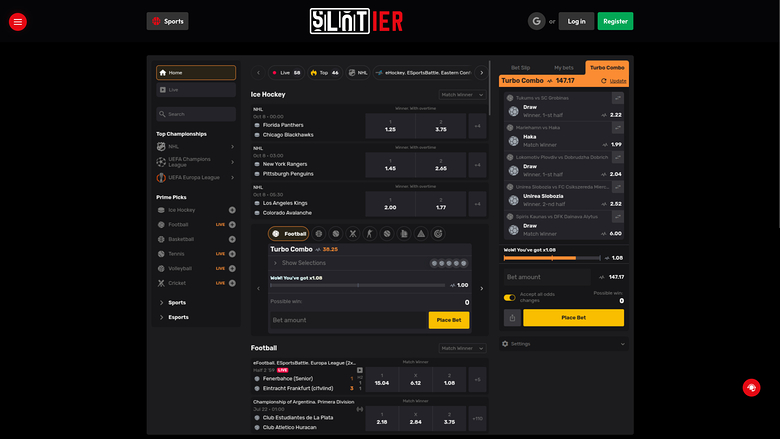 Deportes de escritorio de Slotier Casino