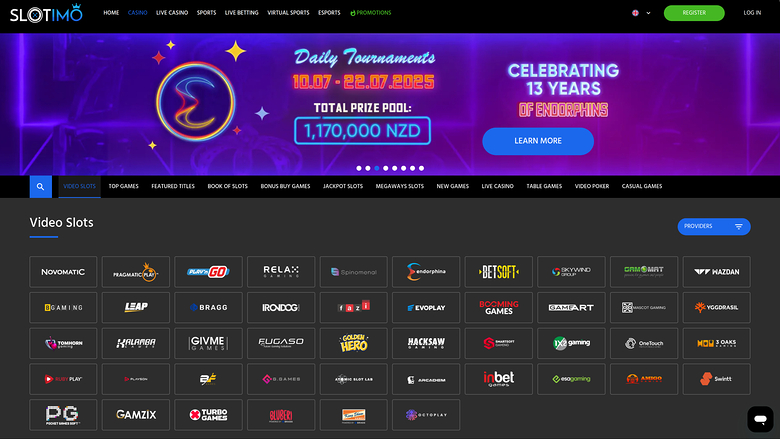 Développeurs de jeux de bureau de Slotimo Casino