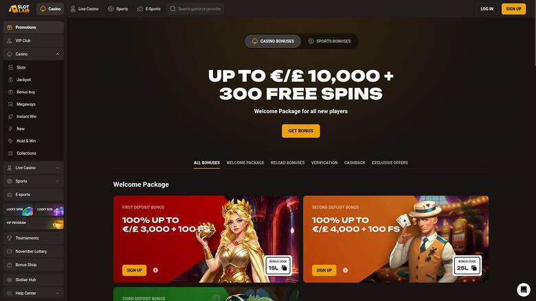 Slotlair Casino Aktionen Desktop