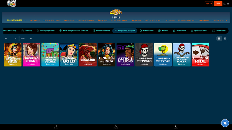 SlotoCash Casino Desktop-Jackpot