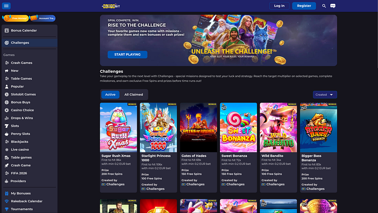 Slotobit Casino Desktop Challenges