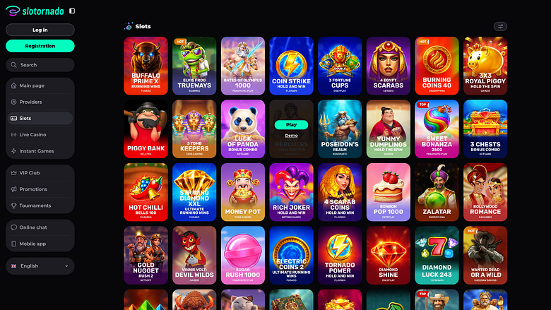 Slotornado Casino Desktop-Spiele