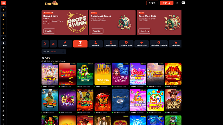 Giochi desktop di SlotoRush Casino