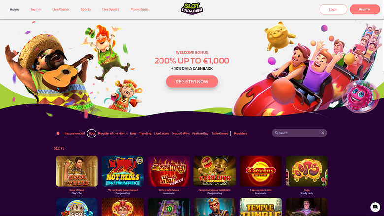 Juegos de escritorio de SlotParadise Casino