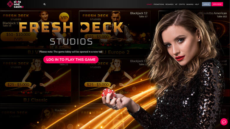 Живой дилер SlotsandCasino для компьютера