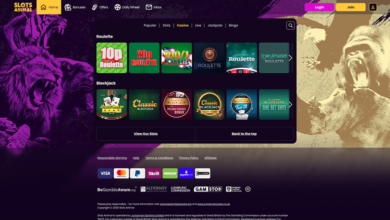 Slots Animal Casino Desktop Table Games