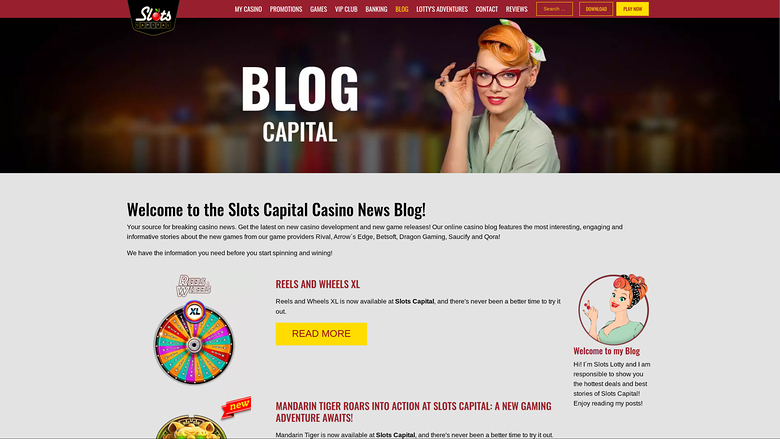 Blog sur bureau de Slots Capital Casino