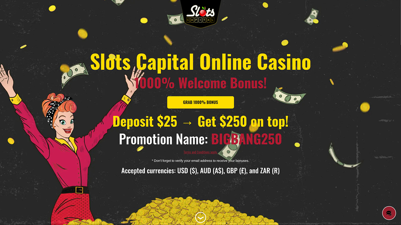 Page d'accueil de bureau de Slots Capital Casino