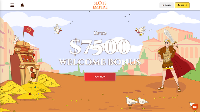 Slots Empire Casino Desktop Homepage