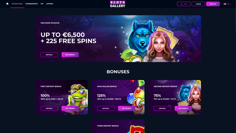 Promotions de la version de bureau de Slots Gallery Casino