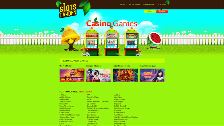 Slots Garden Casino Desktop Games