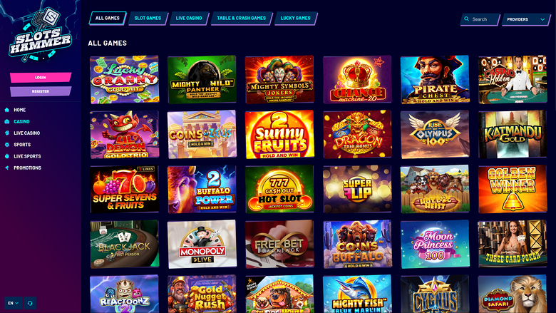 SlotsHammer Casino Desktop Games
