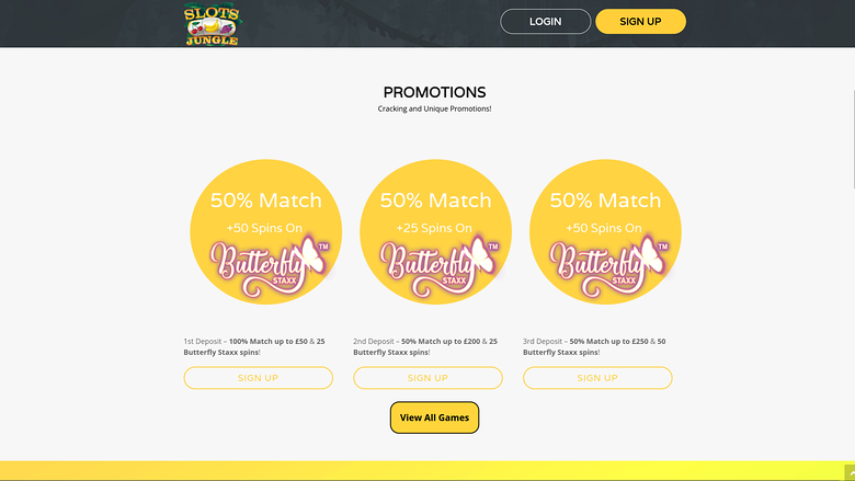 Slots Jungle Casino Desktop-Aktionen