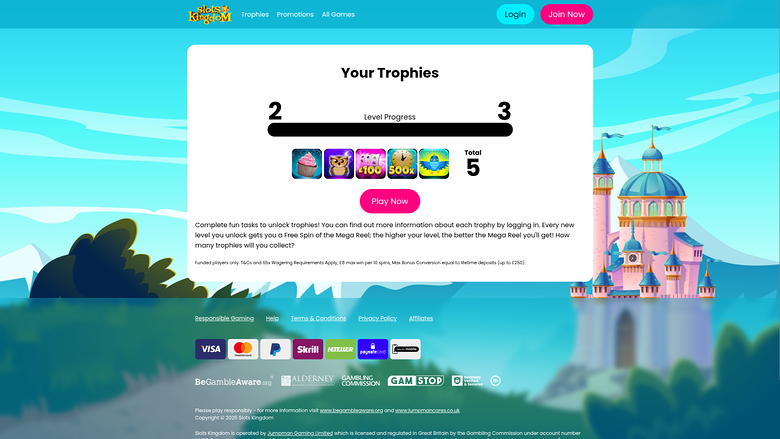 Trofeos de escritorio de Slots Kingdom Casino