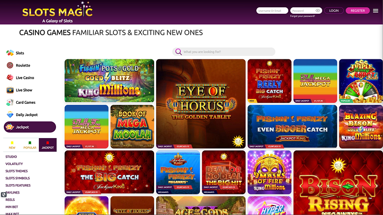 Jackpot de escritorio de Slots Magic Casino