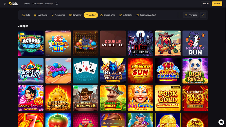 Jackpot de la version de bureau de Slotsmines Casino