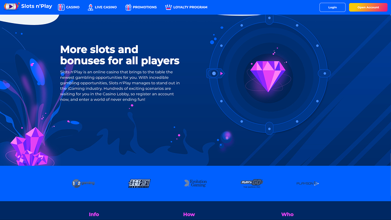 Sviluppatori di giochi desktop di SlotsNPlay Casino