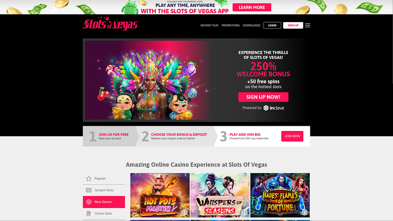 Slots of Vegas Casino Desktop Homepage