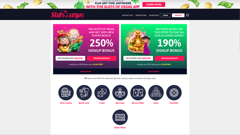 Slots of Vegas Casino Desktop Promotions