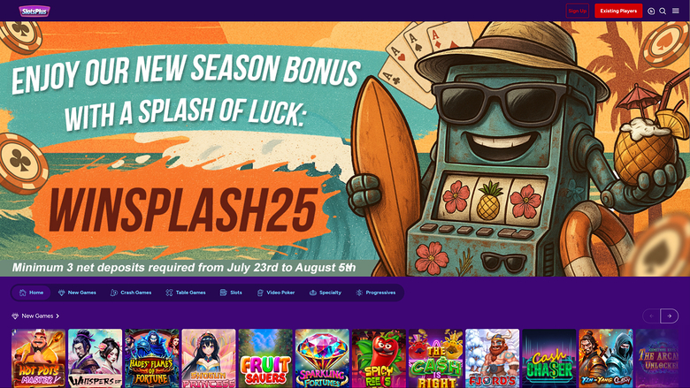 Сезонный бонус десктопной версии Slots Plus Casino