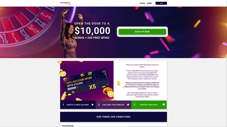 SlotsRoom Casino Desktop Promotions