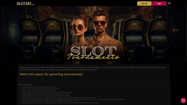 Tornei desktop di SlotsWin Casino