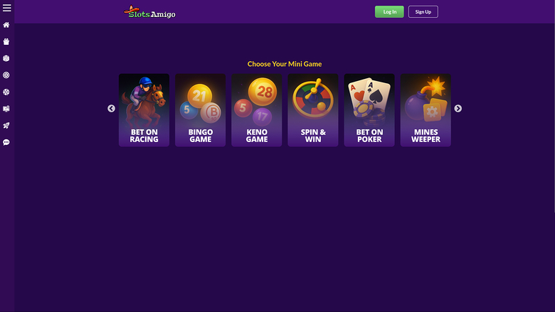 SlotsAmigo Casino Desktop Mini Games