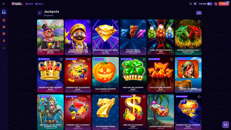 Jackpot de escritorio de SlotsDj Casino