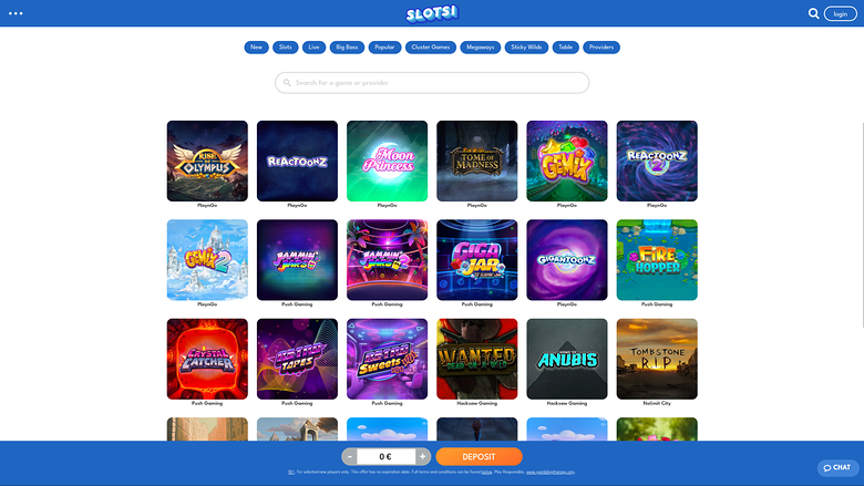 Jeux de casino Slotsi pour ordinateur de bureau