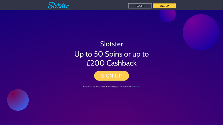 Slotster Casino Desktop-Startseite