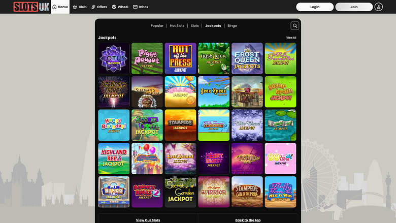 SlotsUK Casino Desktop-Jackpot